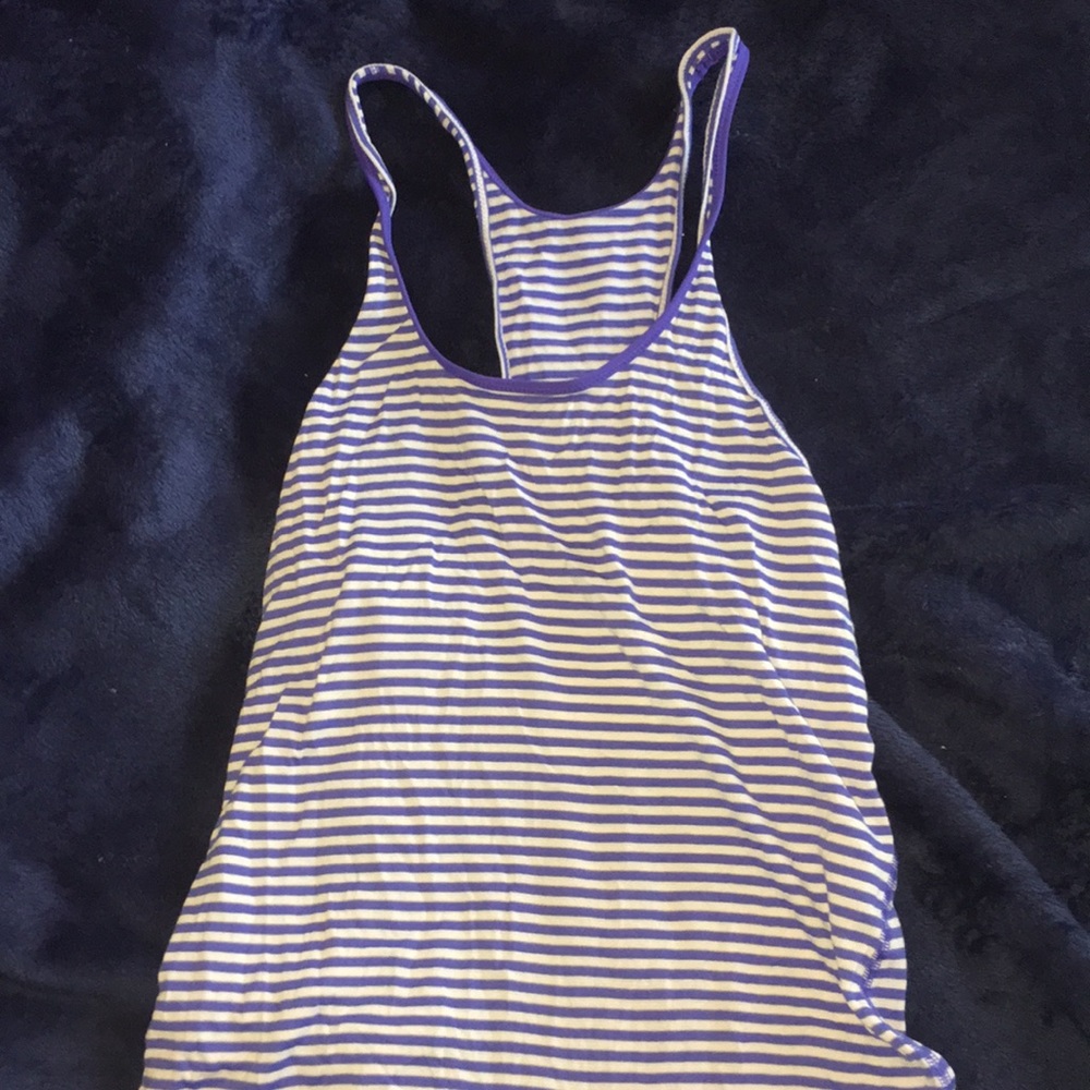 Purple striped lulu top